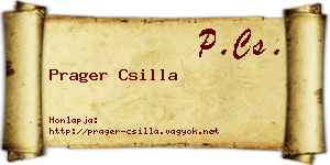 Prager Csilla névjegykártya