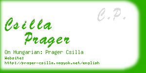 csilla prager business card